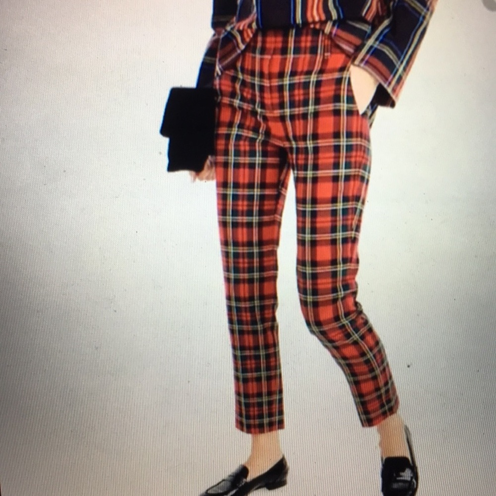 J.Crew Cameron slim crop pant in tartan